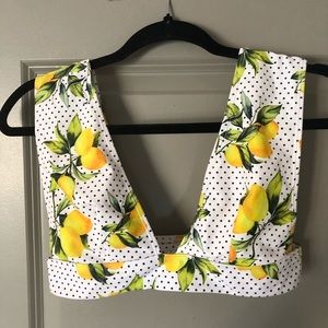Lemon Dot Swim Top